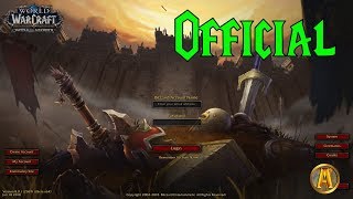 Battle for Azeroth Login Screen Official Main Theme amp Animation [upl. by Ateekan]