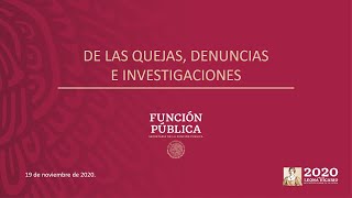 De las quejas denuncias e investigaciones [upl. by Asimaj]