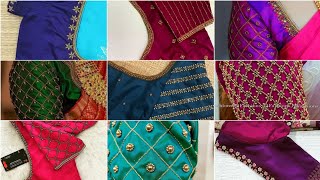 saree Blouse Designs  aari work  Embroidary designs [upl. by Frazer217]