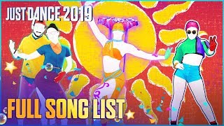 Just Dance 2019 Full Song List  Ubisoft US [upl. by Alper]