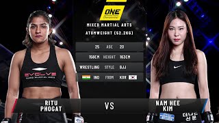 Ritu Phogat vs Nam Hee Kim  Full Fight Replay [upl. by Rimhsak]