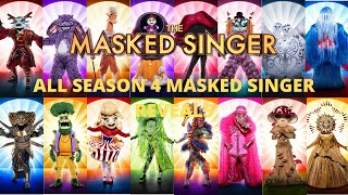 All Masked Singer Reveals Season 4  The Masked Singer USA [upl. by Redleh]