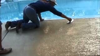 Decorative Concrete Pool Deck Coatings by SiderCrete Inc [upl. by Irt]