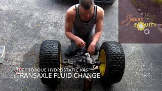 TUFF TORQ Hydrostatic Fluid Change K46 T40 John Deere [upl. by Eahsram]