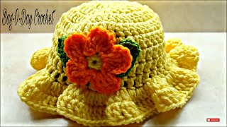 Crochet Easy Baby Toddler Hat  Bag o day Crochet Tutorial 220 [upl. by Anali]