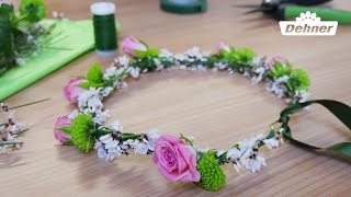 🌸 Blumenkranz selber machen 🌼 DIY BastelAnleitung ✂️ [upl. by Atilrak13]