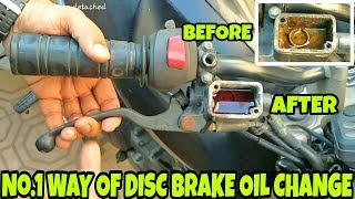 HOW TO CHANGE BIKE DISC BRAKE OIL REPAIRBRAKE BLEEDING [upl. by Noired229]