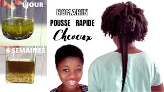 ROMARIN  HUILE POUR UNE POUSSE RAPIDE  Cheveux Naturels  Afro Cheveux Crépus [upl. by Nyrrat736]