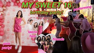 MY SWEET 16 BIRTHDAY PARTY 🎉 Vlogmas Day 12 [upl. by Vezza]