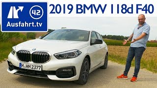 2019 BMW 118d Sport Line F40  Kaufberatung Test deutsch Review Fahrbericht Ausfahrttv [upl. by Heimer]