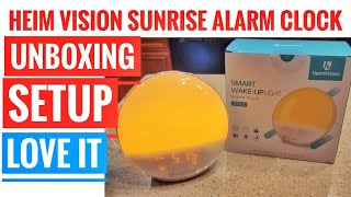 UNBOXING AND SETUP Heim Vision Sunrise Alarm Clock A80S LOVE IT [upl. by Iharas]