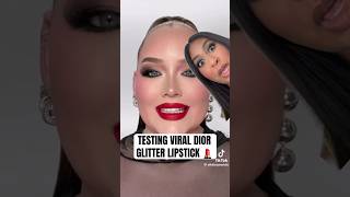 TESTING THE VIRAL DIOR GLITTER LIPSTICK [upl. by Thorfinn131]