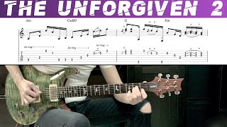 METALLICA  THE UNFORGIVEN 2 Guitar cover with TAB  Lesson [upl. by Nirrok953]