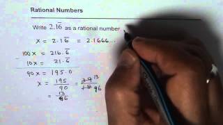 Write Repeating Decimals 21666 as Rational Numbers [upl. by Tocci]