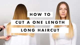 One Length Haircut Tutorial  MIG Training [upl. by Ala12]