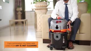 Euroclean WD X2 Wet amp Dry Vacuum Cleaner  Eureka Forbes [upl. by Waldos]