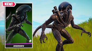 NEW XENOMORPH ALIEN Skin Gameplay in Fortnite [upl. by Inah]