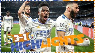 HIGHLIGHTS  Real Madrid 31 Manchester City  UEFA Champions League [upl. by Chuah782]