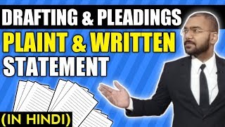 Legal Drafting and Pleadings  Plaint and written statement  Mr Anurag Roy [upl. by Elinad]