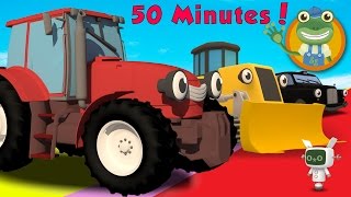 Trevor The Tractor and MORE Trucks for Toddlers  Geckos Garage [upl. by Adnoluy]