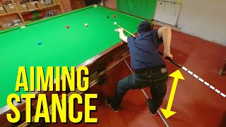 Snooker Stance Aiming Position [upl. by Ahtivak]