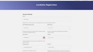 Step 1  Candidate Registration [upl. by Ttennaej]