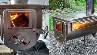 Woodlander DBL View  Epic Wood Stove for Winter Camping by Winnerwell [upl. by Akinar]