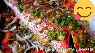 HOW TO BAKE RED SNAPPER youtube [upl. by Barabas]