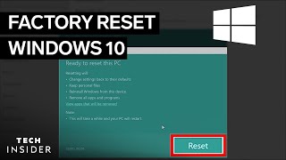 How To Factory Reset Windows 10 [upl. by Sane671]