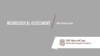 Neurological Assessment  NIH Stroke Scale [upl. by Araek]