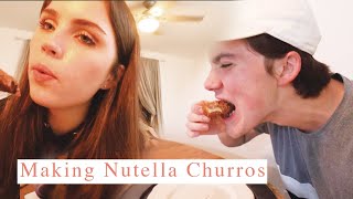 Making Nutella Churros  Carolynns Kitchen Vlog [upl. by Ehrlich]