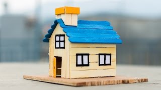 How To Make A Popsicle Stick House [upl. by Cade]