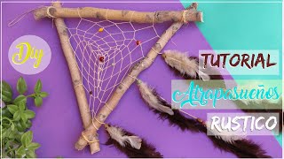 Como hacer un ATRAPASUEÑOS triangular Rustico 🪶 DIY DREAMCATCHER [upl. by Eannaj]