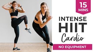 15Minute Full Body HIIT Cardio Workout No Equipment [upl. by Anauqcaj]