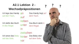 Deutschkurs A21  Wechselpräpositionen [upl. by Hashum]