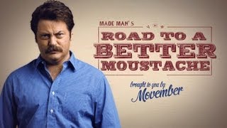 How to Grow a Moustache with Nick Offerman  Movember [upl. by Aleiram]