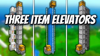 3 Item Elevators  Minecraft Tutorial 121 [upl. by Foote75]