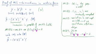 OLS estimator unbiasedness in multiple regression model [upl. by Hairam]