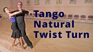 Tango Natural Twist Turn  Intermediate Dance Routine [upl. by Rosemaria]