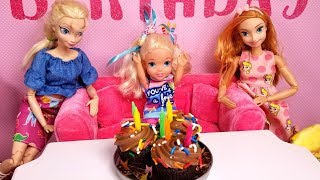 Elsas BIRTHDAY  Special guests  Elsa amp Anna toddlers  party  pinata  Barbie  cake  gifts [upl. by Haikan]