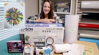 How to Set up an Epson EcoTank 15000 for Sublimation  Supplies you need amp Making my first print [upl. by Ikkaj116]