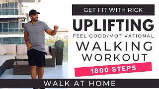 Uplifting Walking Workout  1800 Steps in 15 mins  Steps at home  1 Mile Happy Walk [upl. by Nolyaw]