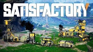 Building an Automated INDUSTRIAL MINING EMPIRE  Satisfactory Early Access Alpha Gameplay Ep 1 [upl. by Ihsakat]