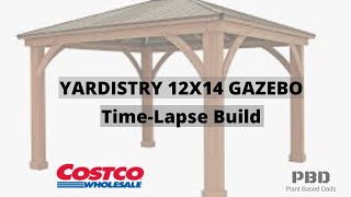 DIY Yardistry 12X14 Gazebo Installation Timelapse [upl. by Auqinal]