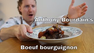 ANTHONY BOURDAINS BOEUF BOURGUIGNON RECIPE  BEEF BOURGUIGNON RECIPE [upl. by Schnurr996]