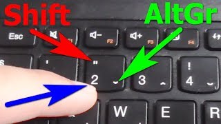 How to type Additional Symbols Lenovo B5130 laptop AltGr [upl. by Denver]