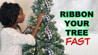 How to Ribbon a Christmas Tree  Easy amp Vertically [upl. by Alonso]