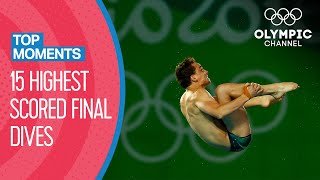 Mens 15 highest scored Final Dives at Rio 2016  Top Moments [upl. by Auqenes]