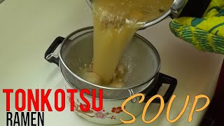 How To Make Tonkotsu Ramen Soup  Pork Bone Broth [upl. by Nylteak193]