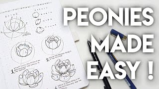 How To Draw Peonies Like A Boss ✨ [upl. by Lamprey495]